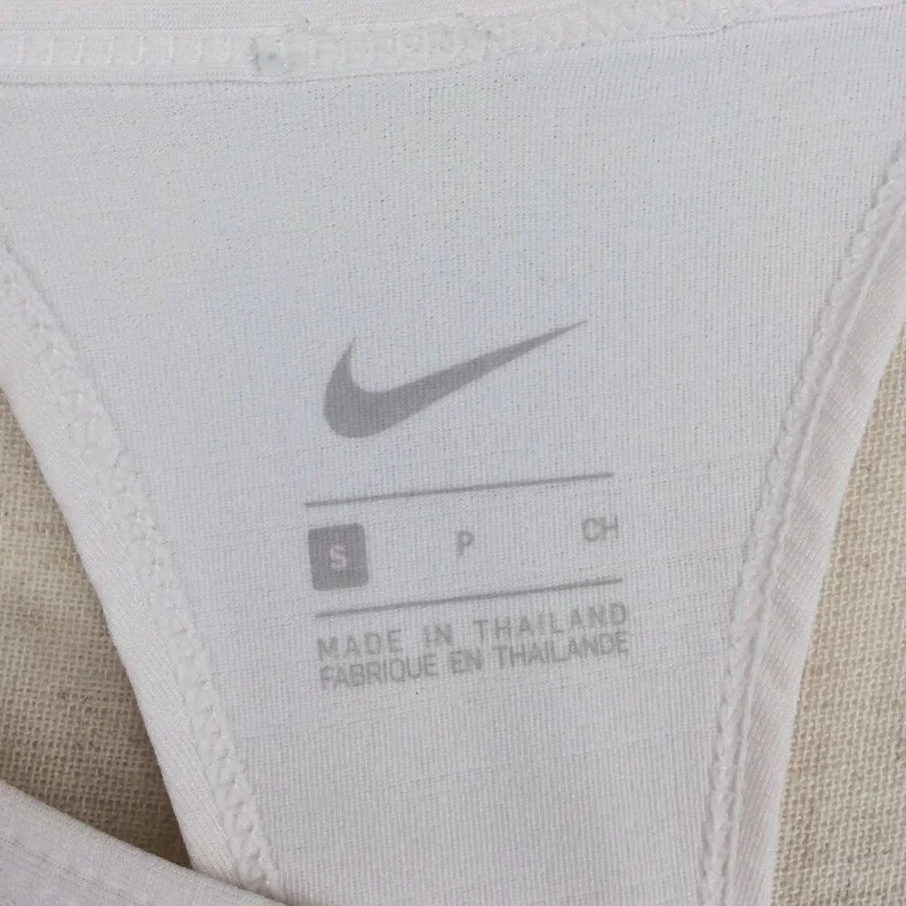 Nike AIR Women's Layered Tank‎ Top Size Small White Black Racerback